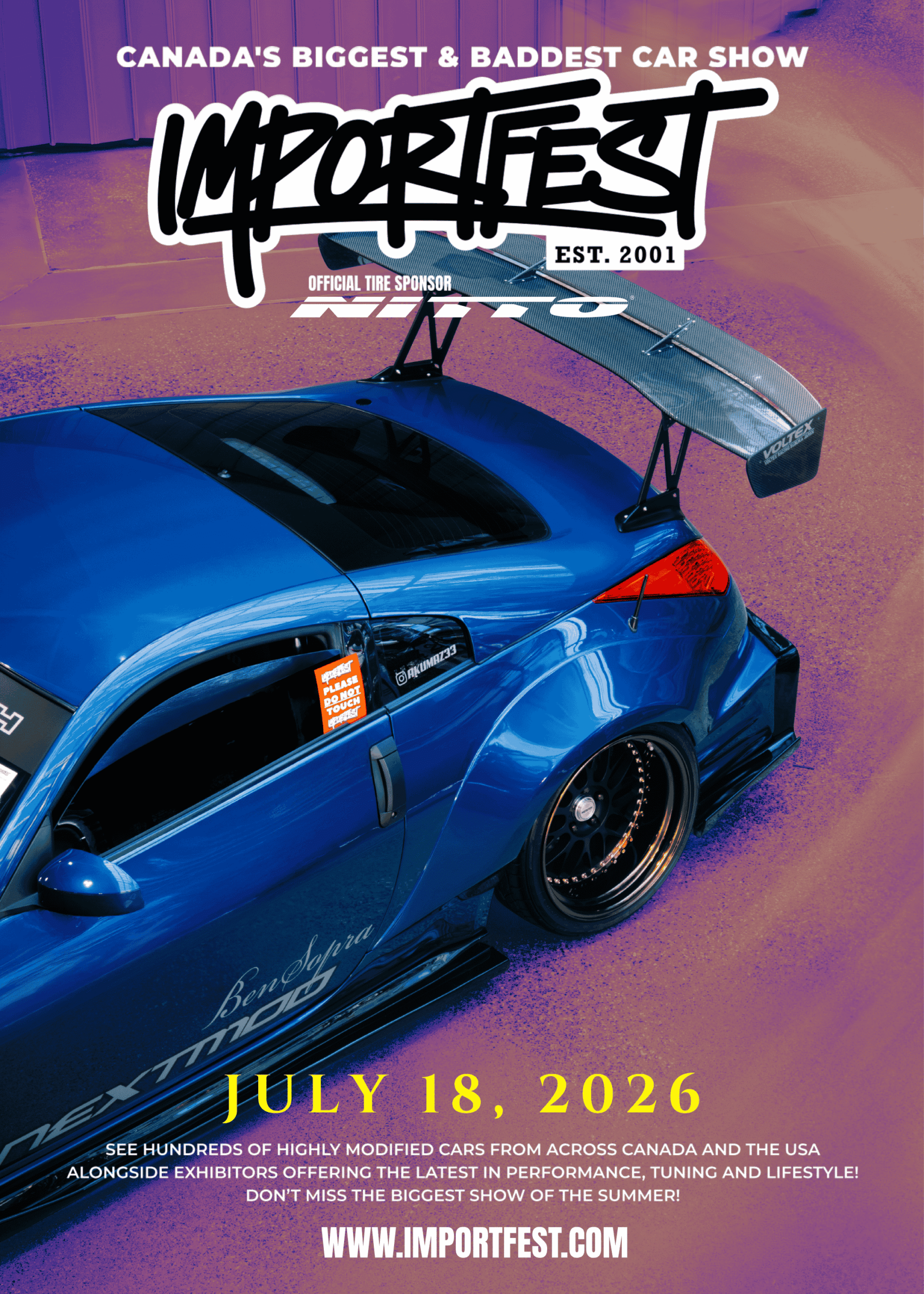 ImportFest 2026 - Saturday, July 18, 2026 inside the MTCC. Canada's Largest Modified Car Show is back this summer 2026! Modified cars on display at ImportFest in Toronto, Canada