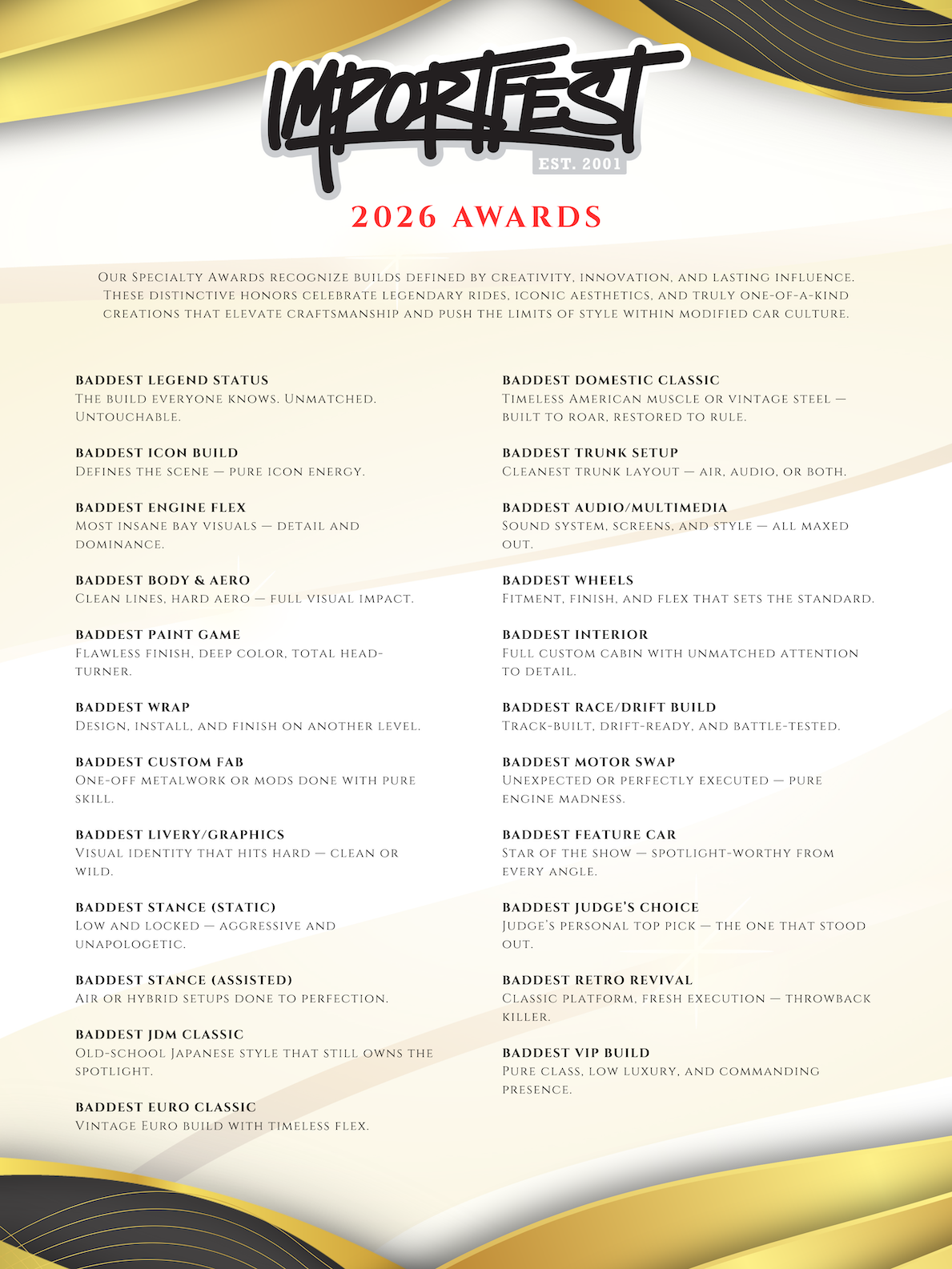 Register your Modified Car or Truck for Top Awards & Cash Prizes at ImportFest Toronto Car Show